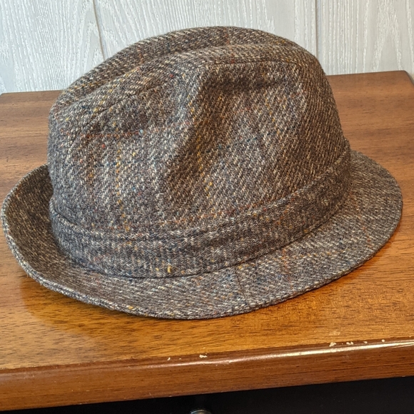 VTG Kangol Wool Irish Walking Hat Fedora Herringbone Print EUC SZ M Grandpa Hat - Picture 4 of 6